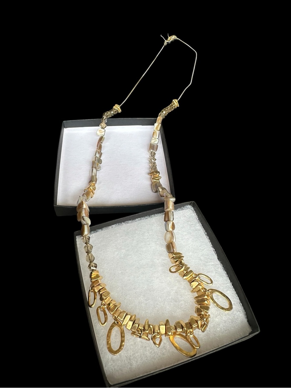 Chico's mixed-media statement necklace